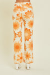Marissa Retro Floral Pants Orange Multi