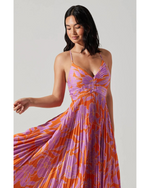 Blythe Dress Orange Purple Floral