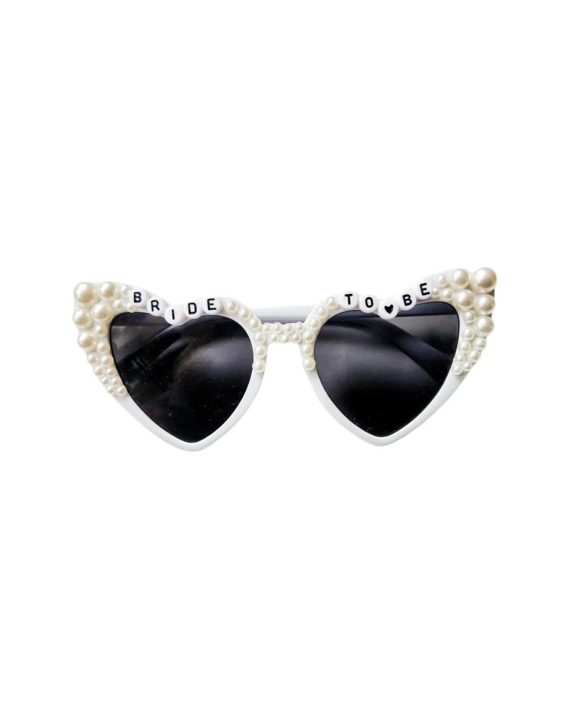 Bride To Be Pearl Heart Sunglasses