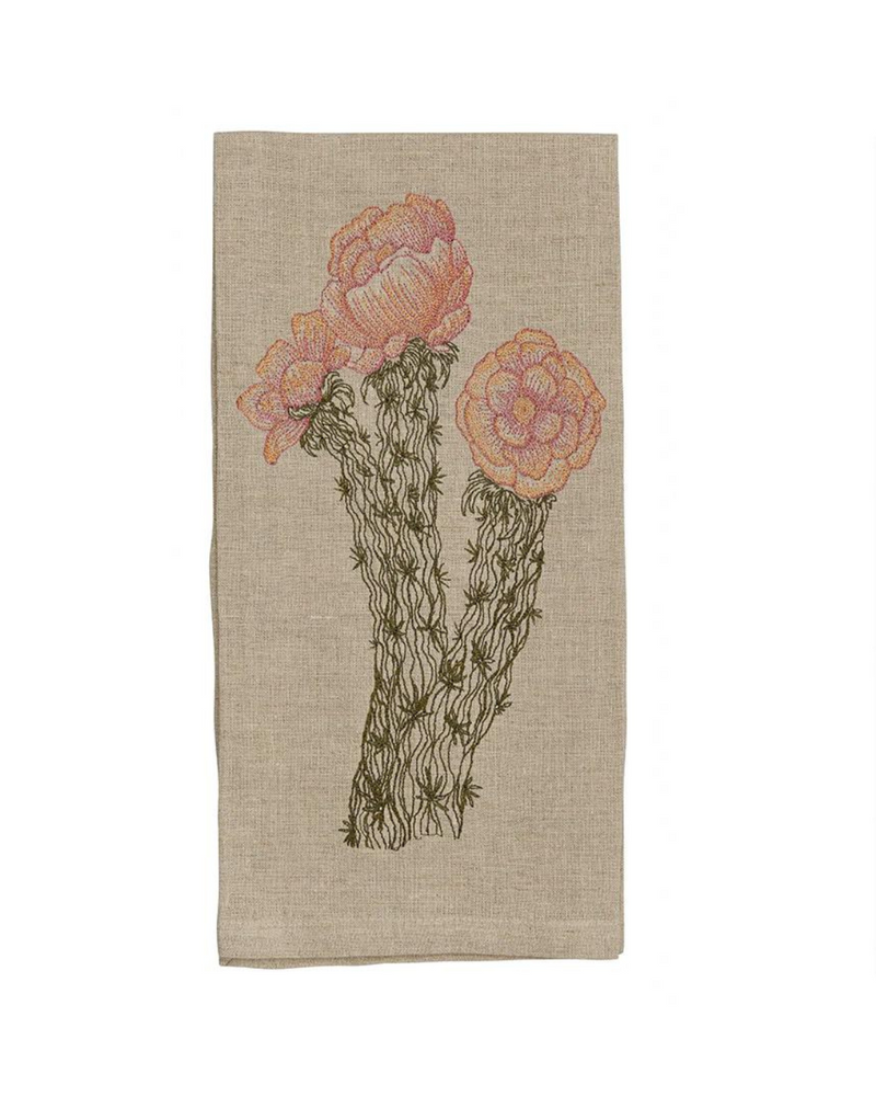 Cholla Cactus Bloom Tea Towel