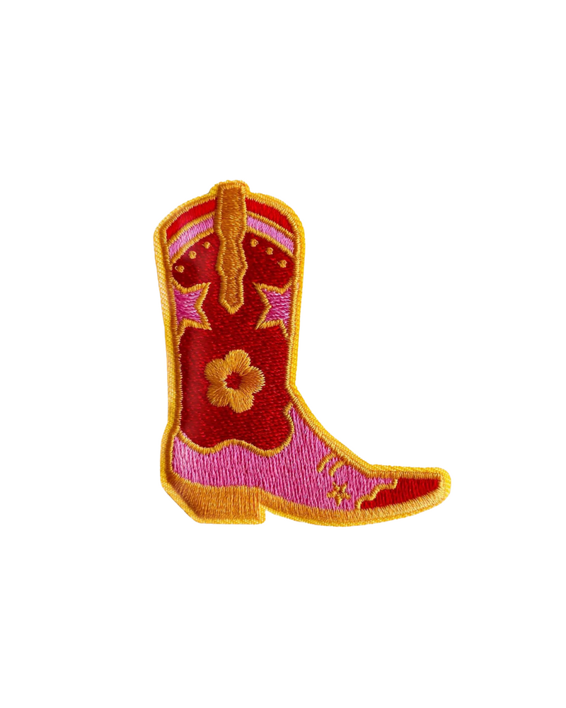 Cowgirl Boot Iron On Patch