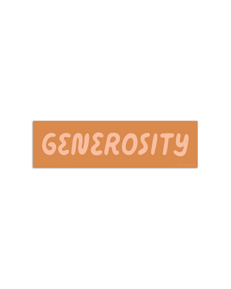 Generosity Sticker