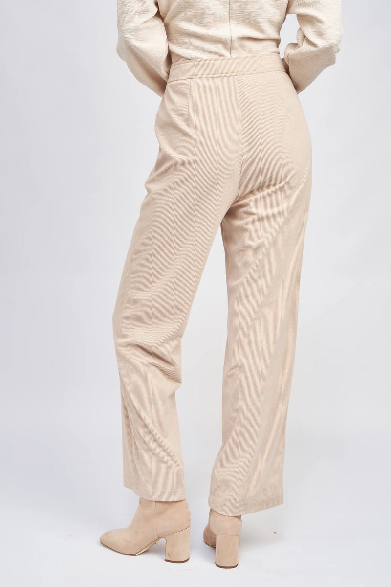 Jia Zip Front Pant Cream