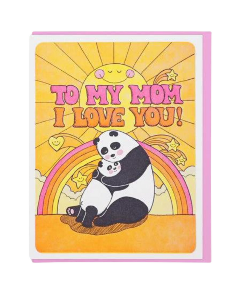 I Love You Mom Panda Card