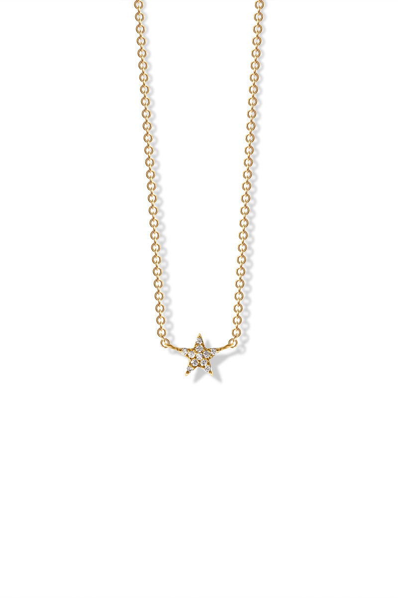 14K BG Star Necklace
