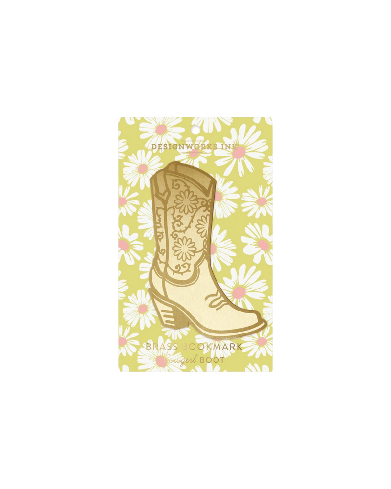 Metal Bookmark Cowgirl Boot