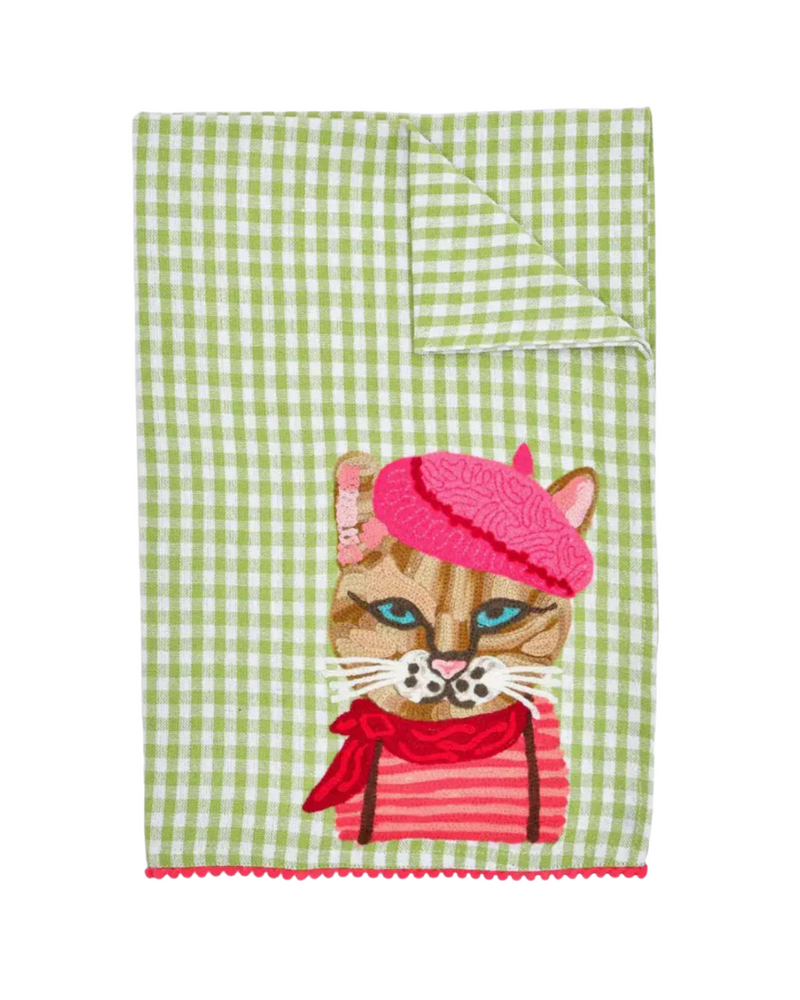 Pierre The Cat Tea Towel