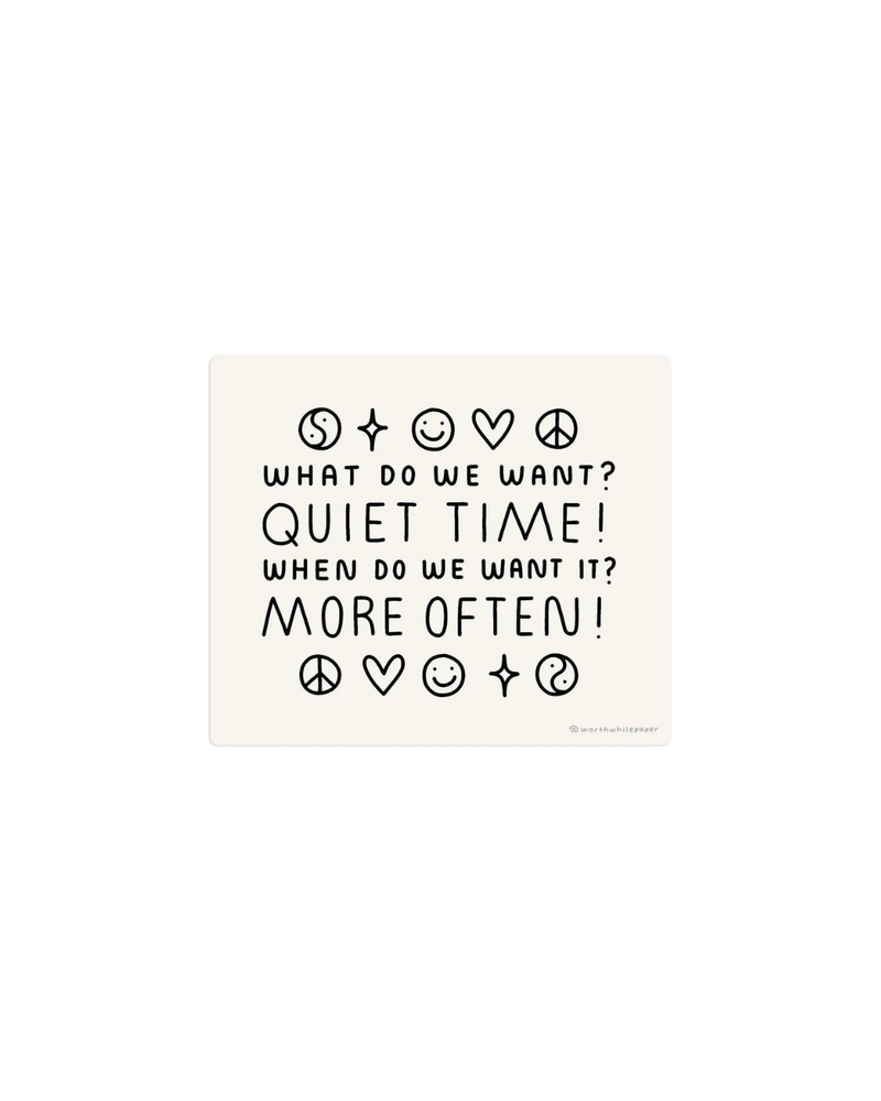 Quiet Time Sticker