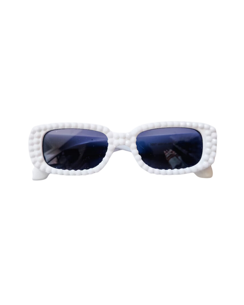Rhinestone Sunglasses White