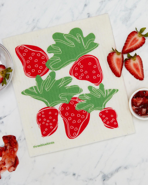 Strawberries Swedish Dishcloth