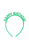 Green Happy Birthday Headband