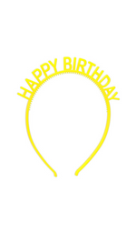 Yellow Happy Birthday Headband