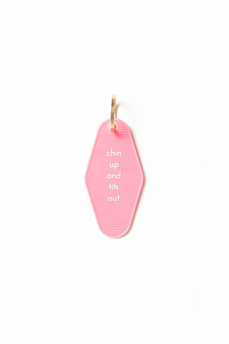 Chin Up Tits Out Keychain