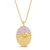 Moonage Enamel Pendant Necklace Lilac