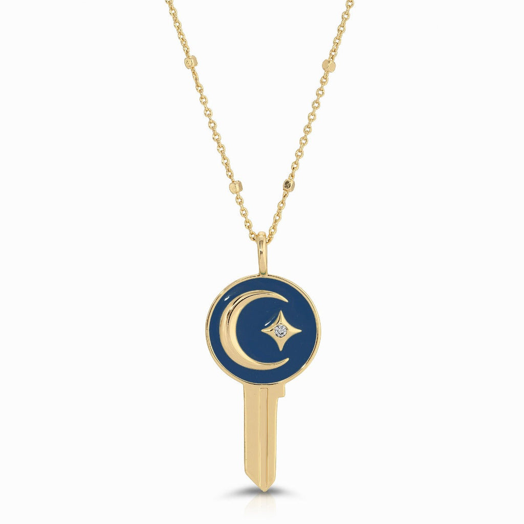 Moongazer Key Necklace Midnight Blue